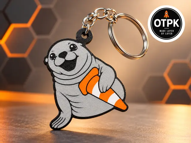 Neil the Seal Keychain — modelo 3D