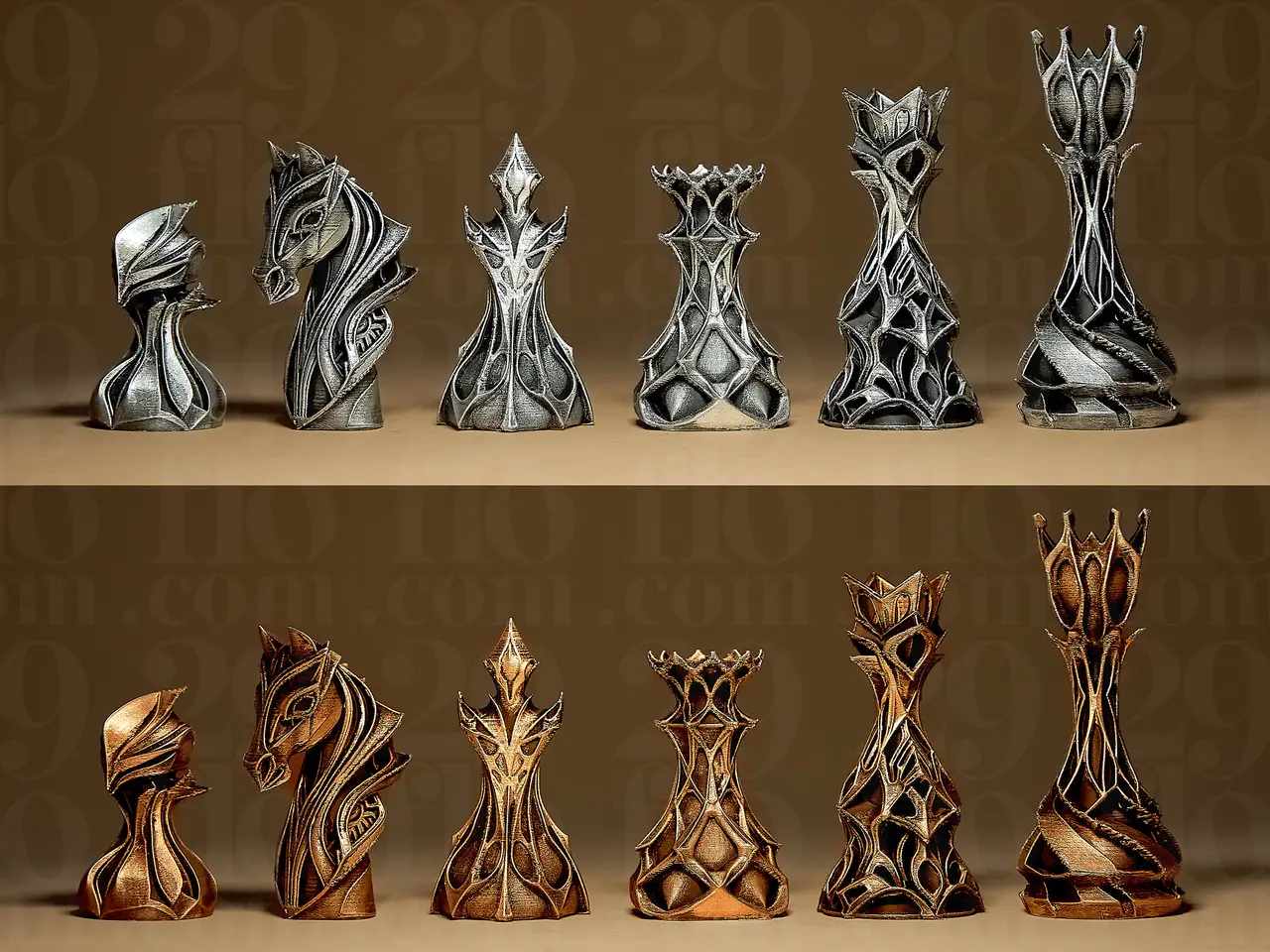 Stylized Chess Set — modelo 3D