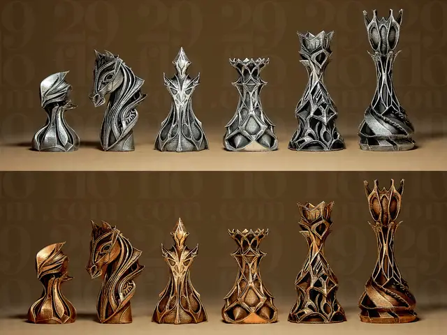 Stylized Chess Set — modelo 3D