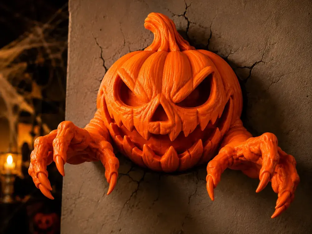 Pumpkin Spider – dekoracja ścienna na Halloween — modelo 3D