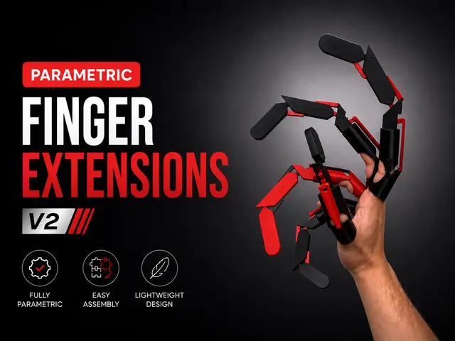 [FLAT] Articulated Finger Extensions — modelo 3D
