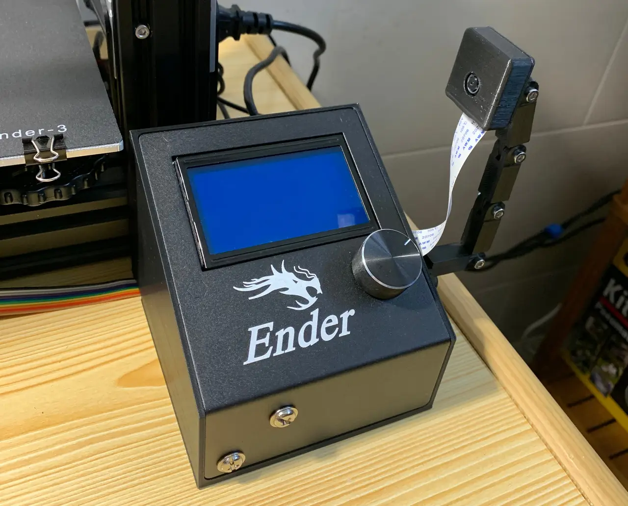 Creality Ender-3 station (LCD + Raspberry Pi) — modelo 3D