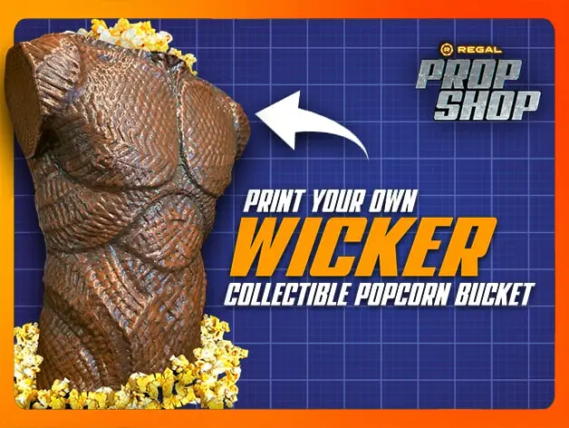 Regal: Exclusive WICKER Collectible Popcorn Container — modelo 3D