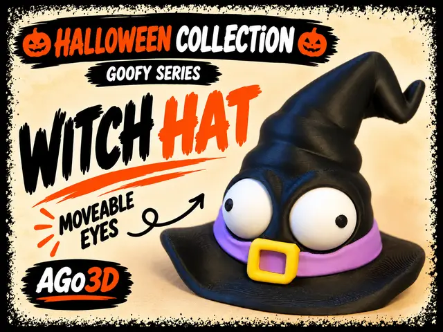 Goofy series–WITCH HAT Movable NO AMS — modelo 3D