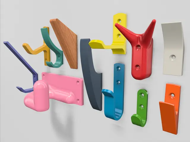 Wall Hook, Wall Hook, Wall Hook, Wall Hook, Wall Hook — modelo 3D
