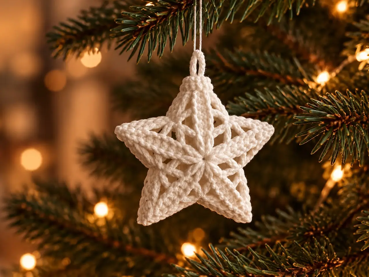 Crochet Star Christmas Ornament — modelo 3D