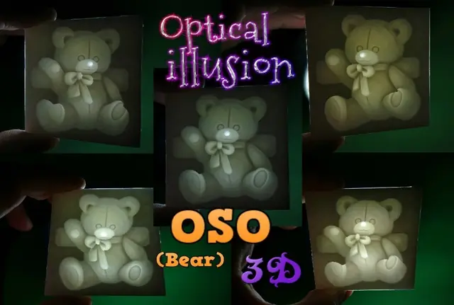 OSO 3D ILUSIÓN OPTICA (optical illusion) — modelo 3D