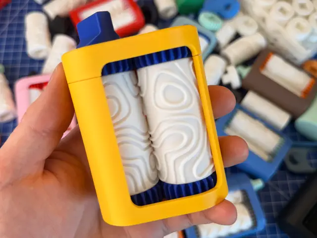 Topographic lines pattern - Card Embosser Rollers — modelo 3D