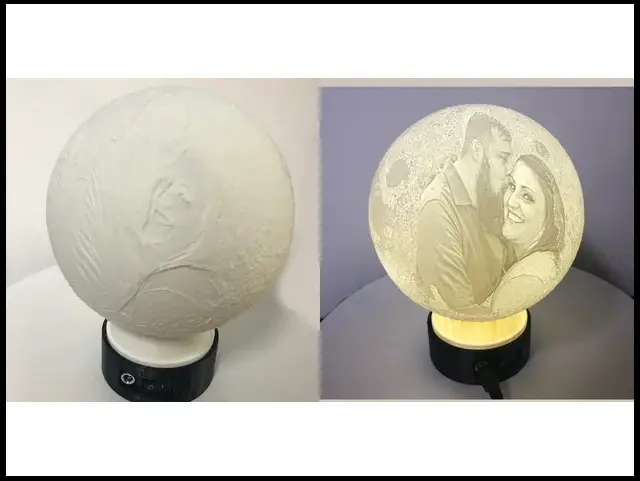 Lithophane Globe LED Stand — modelo 3D
