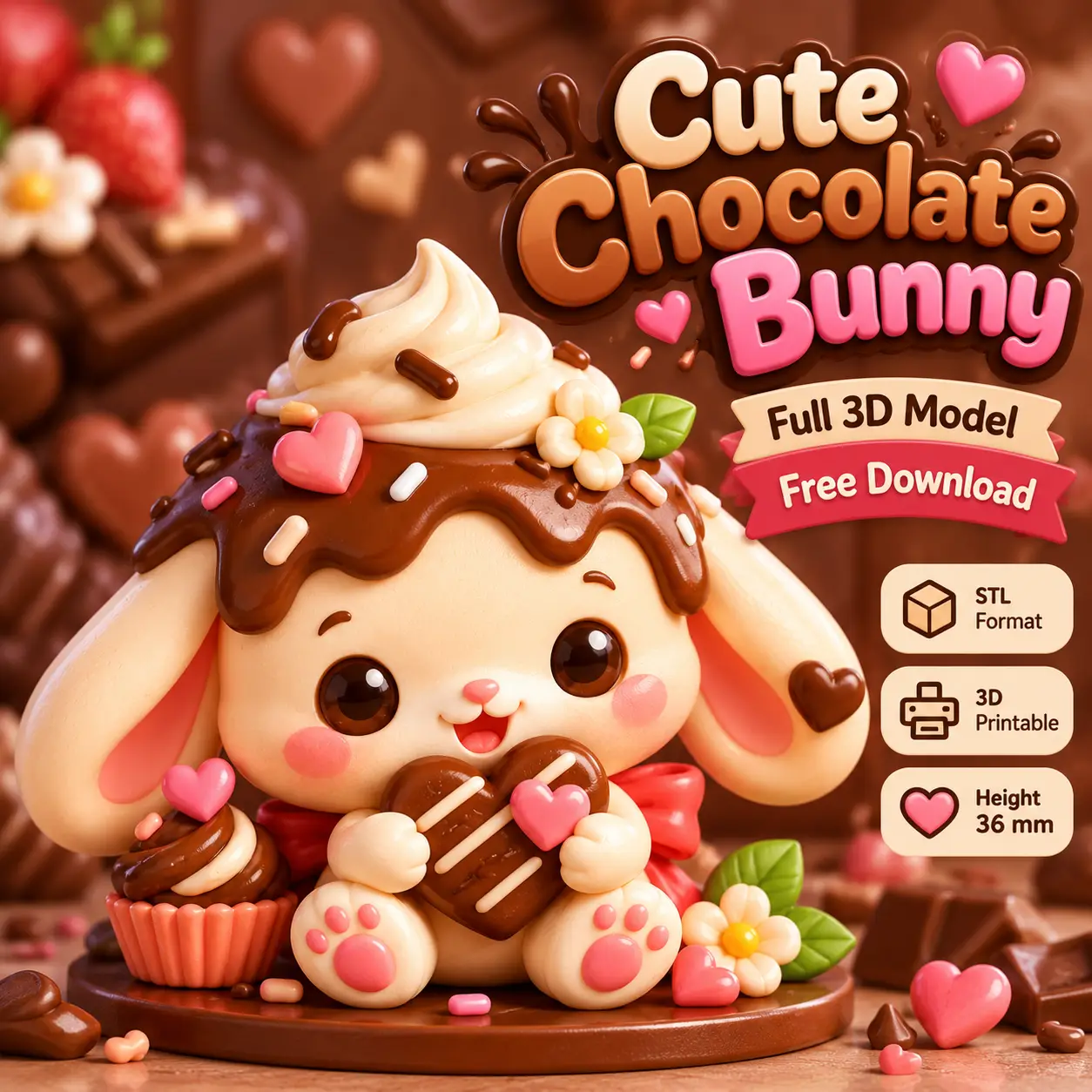 chocolate bunny — modelo 3D