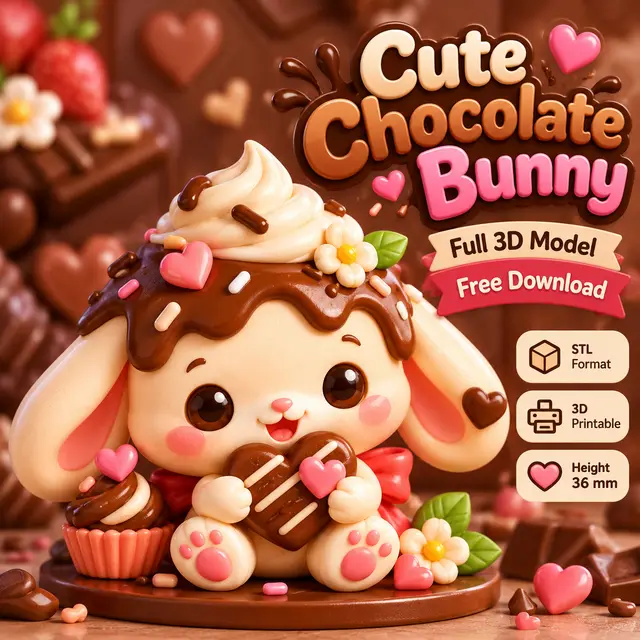 chocolate bunny — modelo 3D