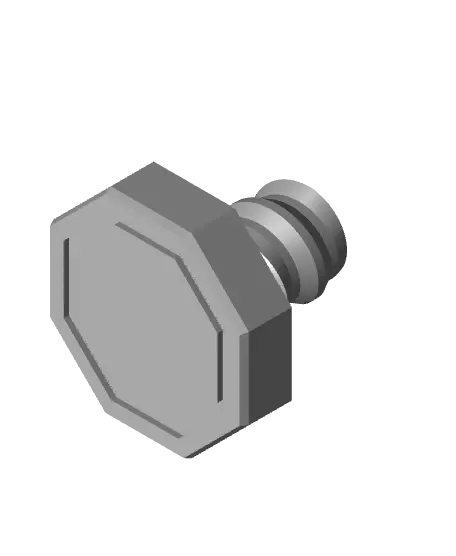 9 mm Small Thread, Flat Head, Shank Bolt — modelo 3D