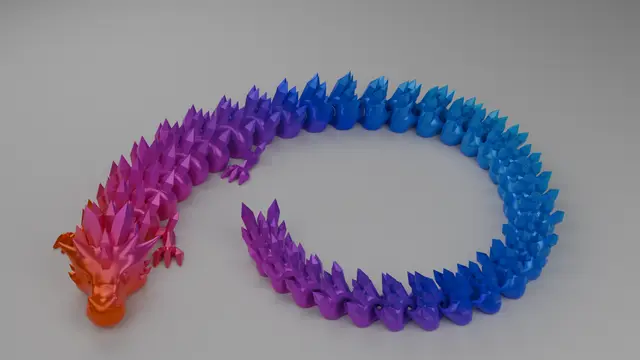 Articulated Crystal Dragon — modelo 3D
