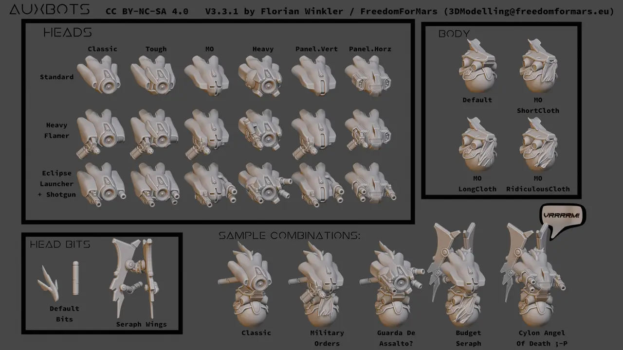 Auxbots — modelo 3D