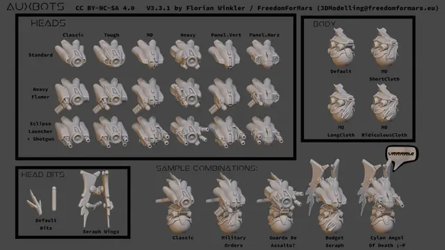 Auxbots — modelo 3D