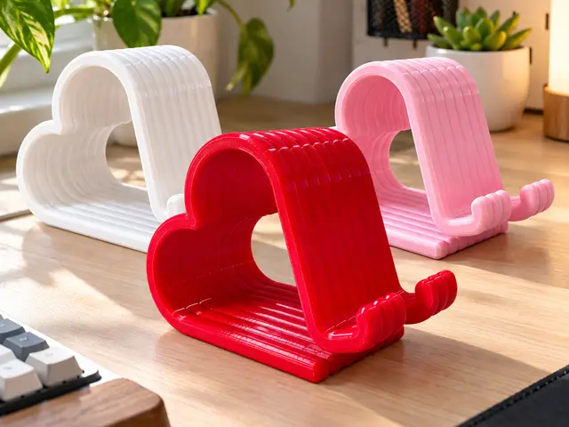 Suporte de Celular Compacto Coração — modelo 3D