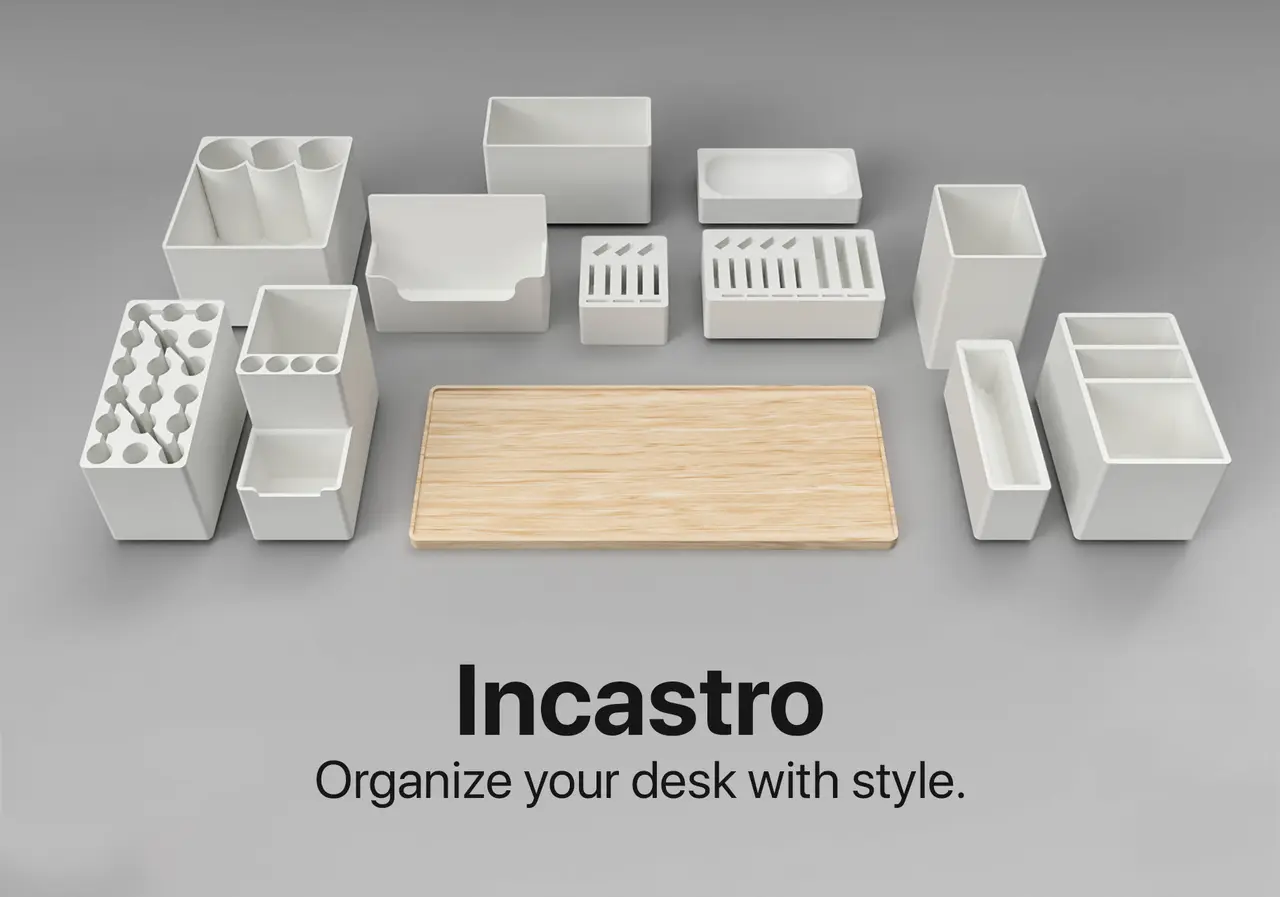 Incastro. Desk organizer. — modelo 3D