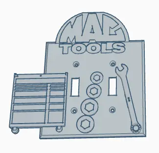 mac tools double rocker 6 point toolbox — modelo 3D