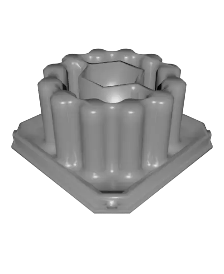 1x1 CU Hex Grip - Deburring Tool Holder - Multibin Top — modelo 3D