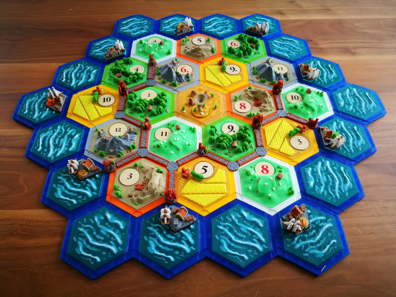 catan-style boardgame 2.0 (magnetic & multicolor) — modelo 3D