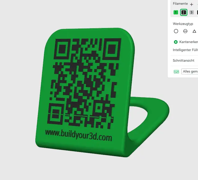 Customizable Table Stand for QR Codes, Logos, Text & Numbers — modelo 3D