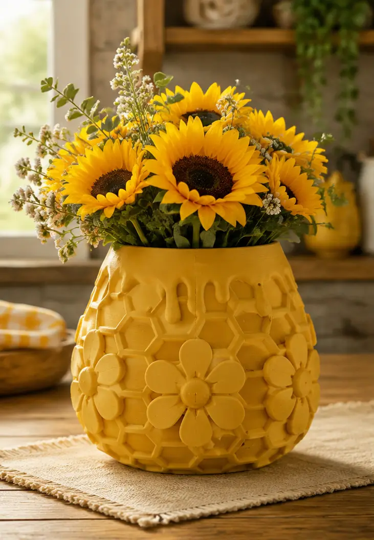 Honeycomb Flower Vase — modelo 3D