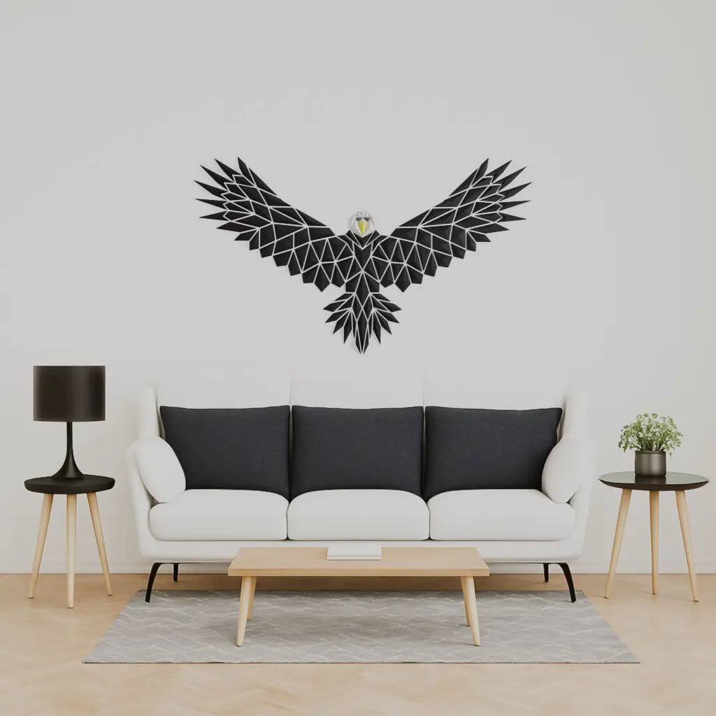 Geometric eagle wall art — modelo 3D