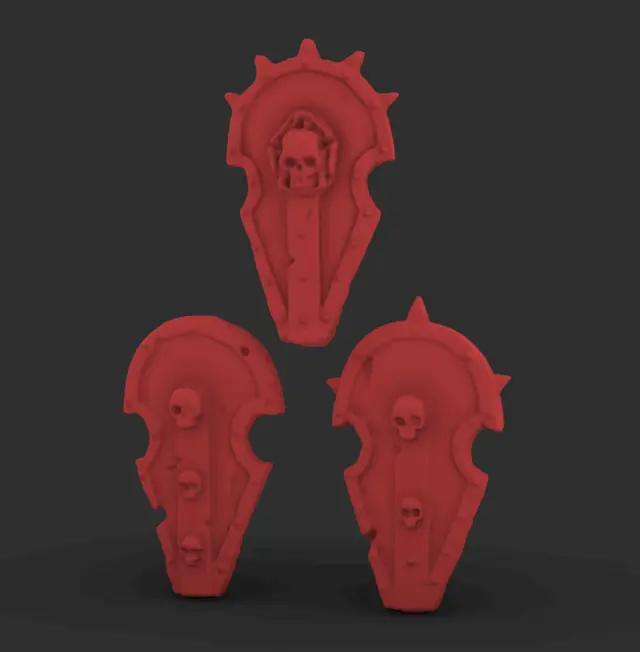 Classic Skeleton/Undead Shields (x3) — modelo 3D