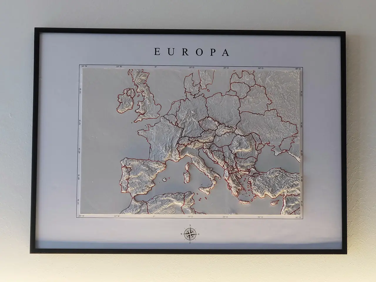 3D Relief Europe Topology Map — modelo 3D
