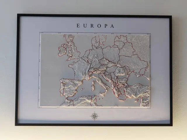 3D Relief Europe Topology Map — modelo 3D