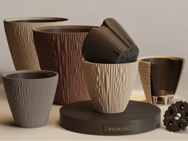 Dusk Shadow Wave Self-Watering Planter | Wabi-Sabi — modelo 3D