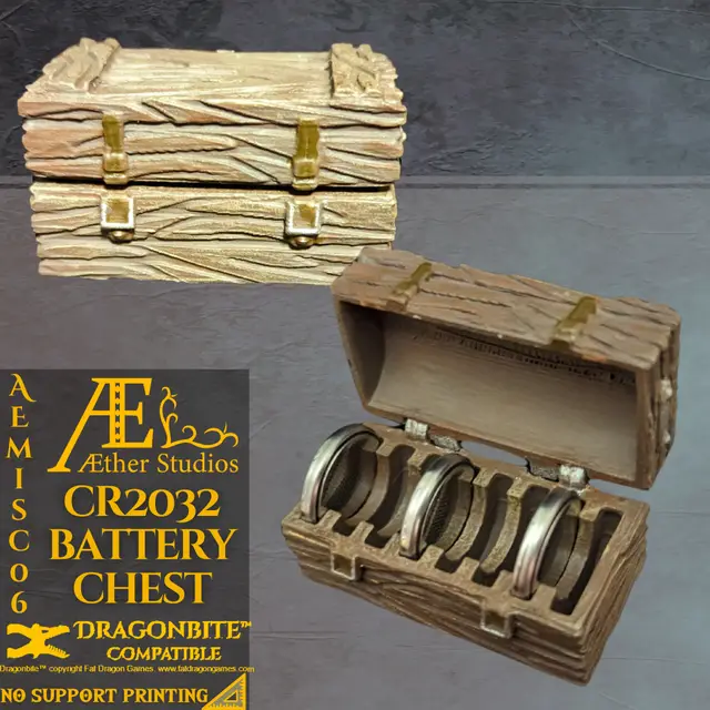 AEMISC06 - CR2032 Battery Case — modelo 3D