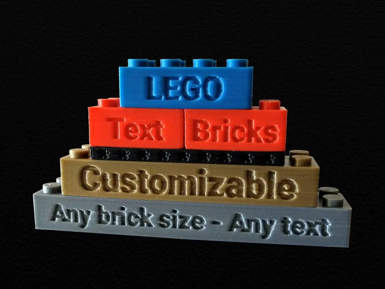 Customizable LEGO compatible Text Bricks — modelo 3D