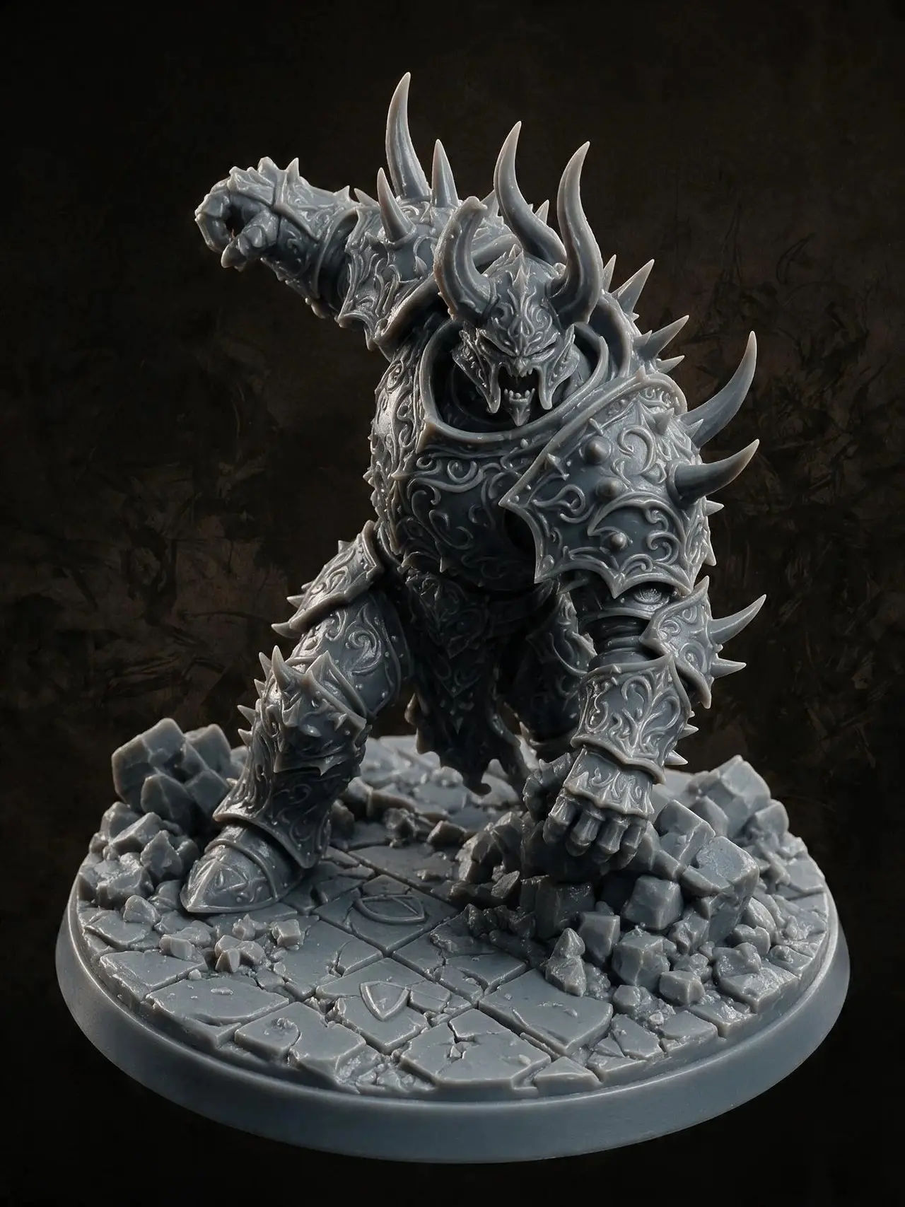Chaos Knight Blood Warrior Fantasy Miniature — modelo 3D