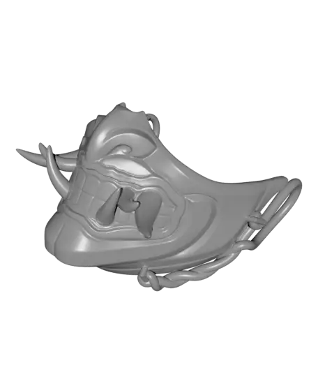 Oni Mask - Japanese Demon Mask - Free — modelo 3D