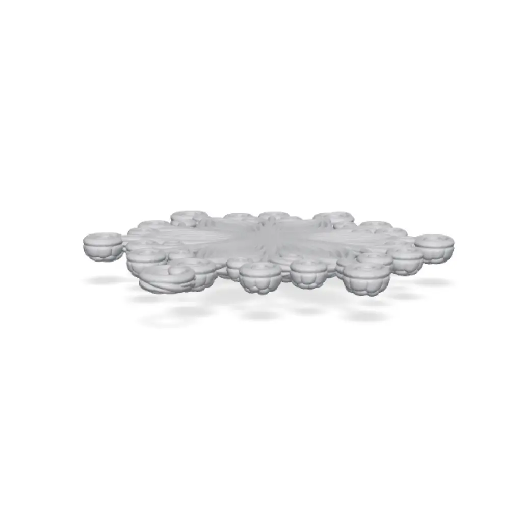 Chunky Knit Snowflake Christmas Ornament — modelo 3D