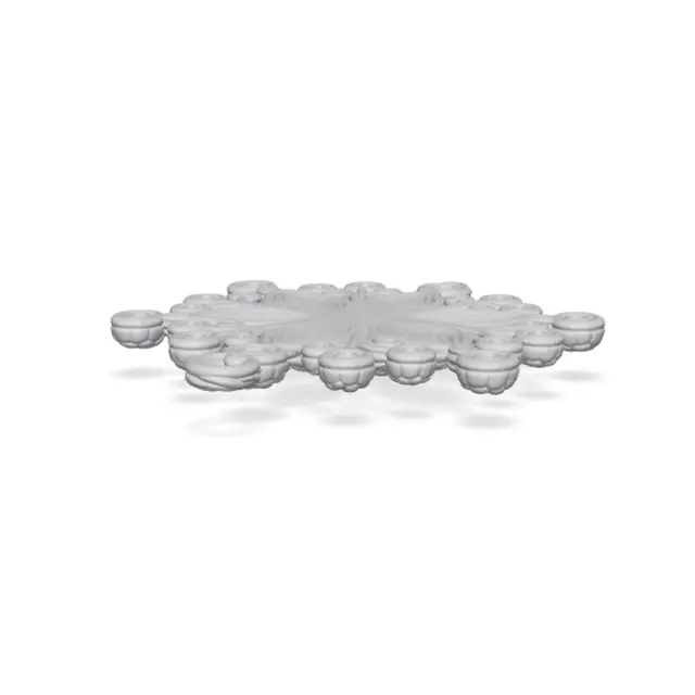 Chunky Knit Snowflake Christmas Ornament — modelo 3D