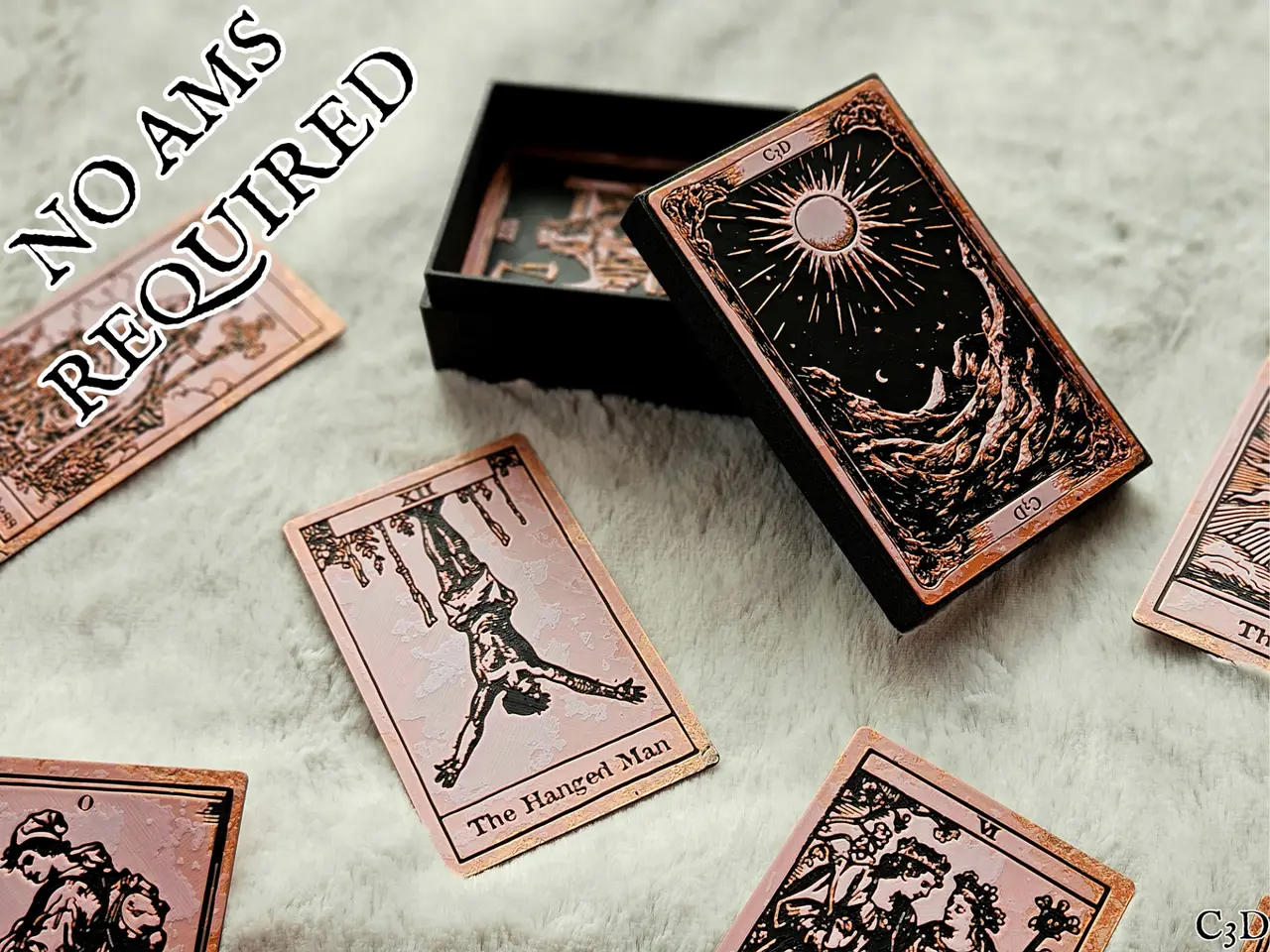 Tarot Cards Set with Box - Major Arcana — modelo 3D