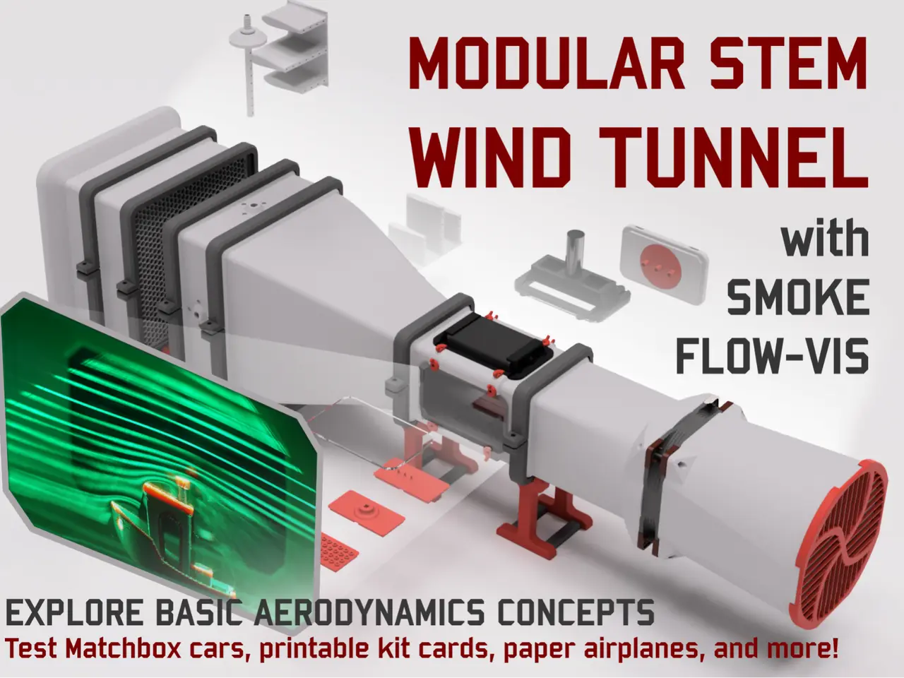 Modular Wind Tunnel for STEM Education — modelo 3D