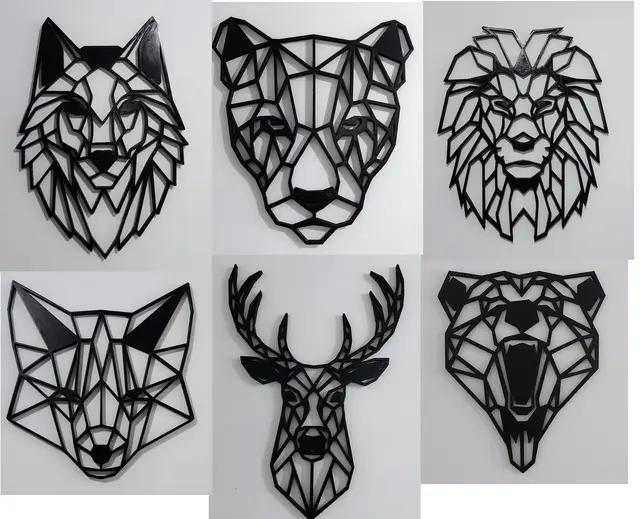 Geometric Animals Head — modelo 3D