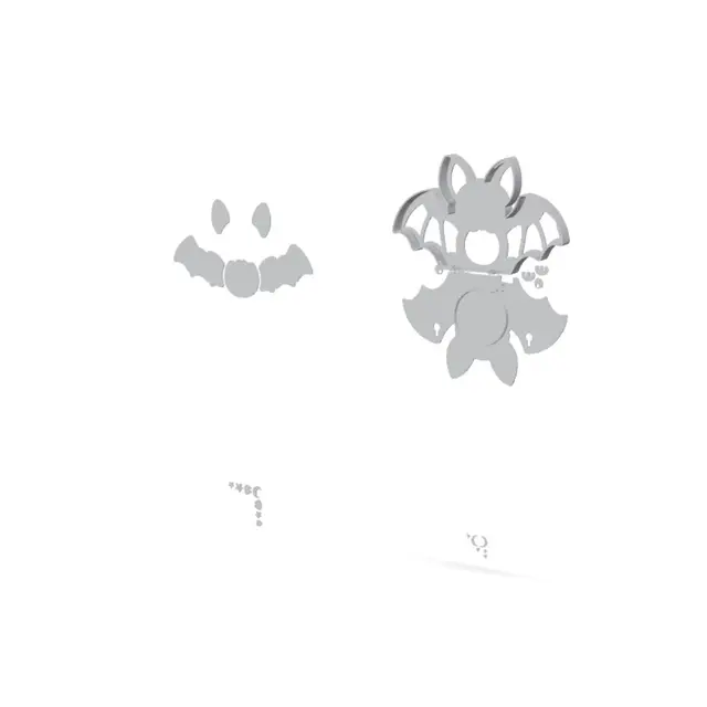 Halloween Bat LED Lamp | 3D Printed Decoration — modelo 3D