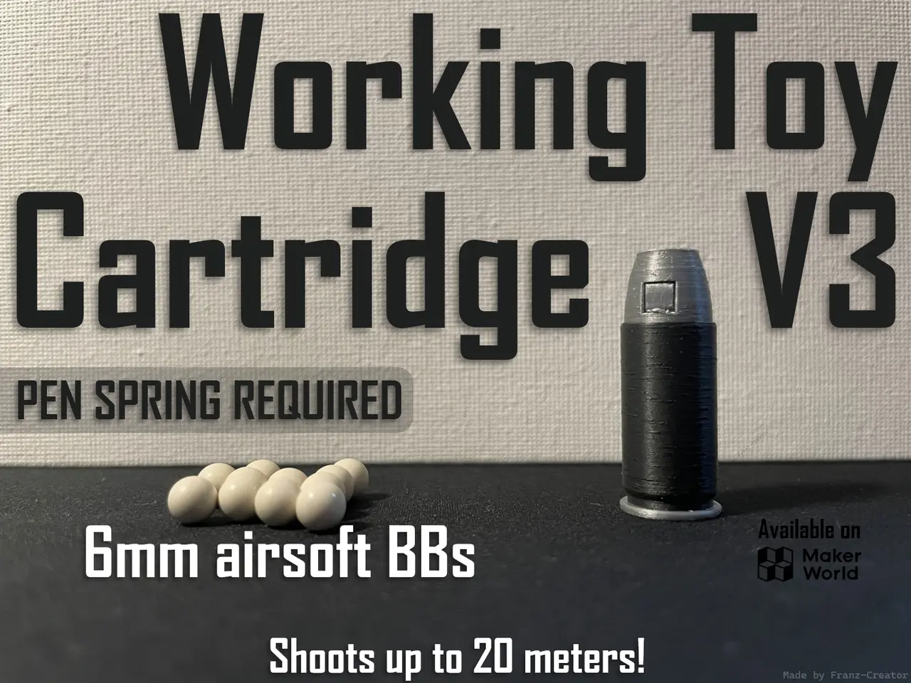 Working Toy Cartridge V3 — modelo 3D