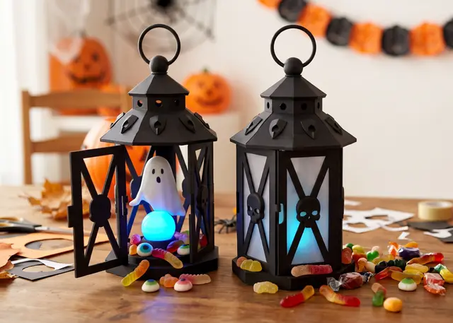3D Printable Ghost Lantern - Halloween Decor & LED Holder 👻🎃 — modelo 3D