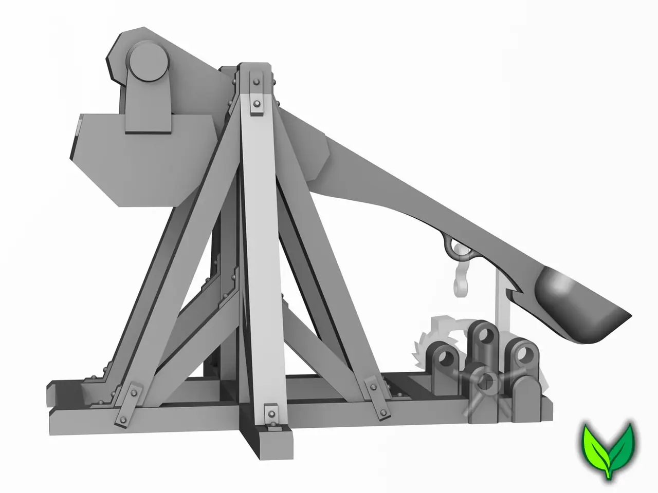 Working 28mm Trebuchet – 3D Printable Siege Engine by VogMan — modelo 3D