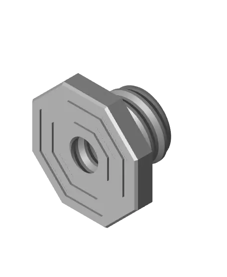 10 mm Mid Thread, Flat Head, Small Thread Hole, Shank Bolt — modelo 3D