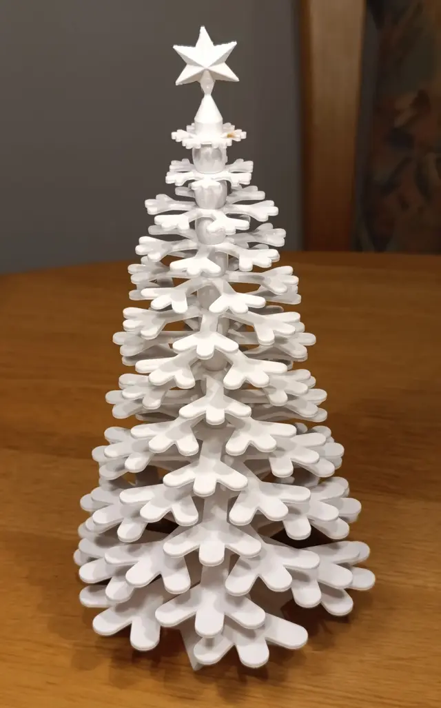 Snowflake Christmas Tree V2 / Schneeflocken-Weihnachtsbaum V2 — modelo 3D