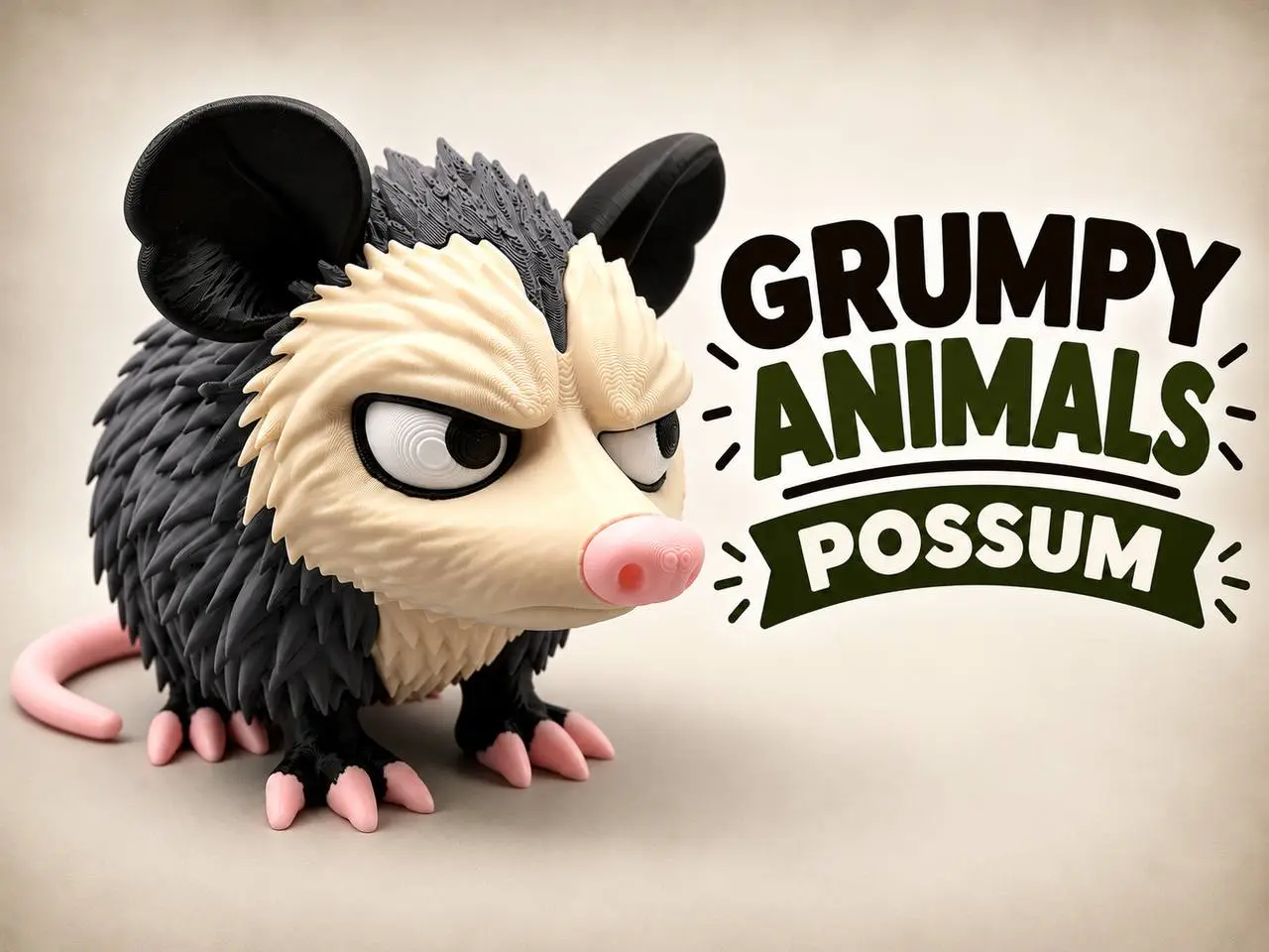 Grumpy Possum — modelo 3D