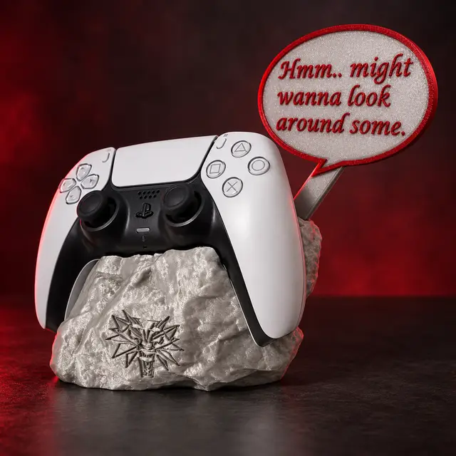 The Witcher Wild hunt — PS5 controller DualSense — modelo 3D
