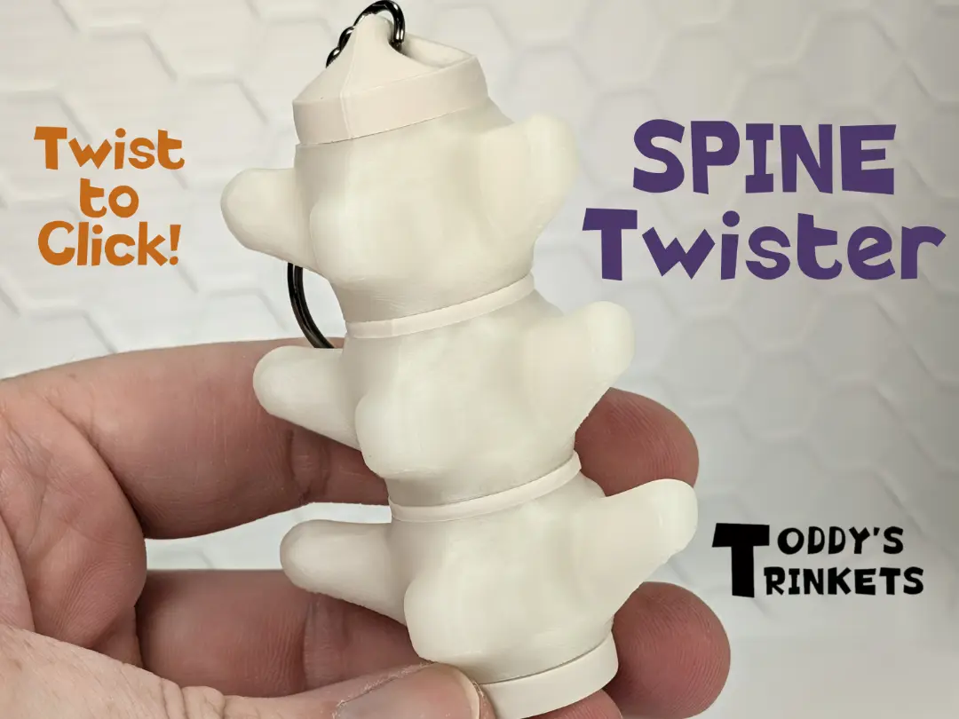 Cartoon Spine Twister (Clicky Sensory Fidget Toy) — modelo 3D