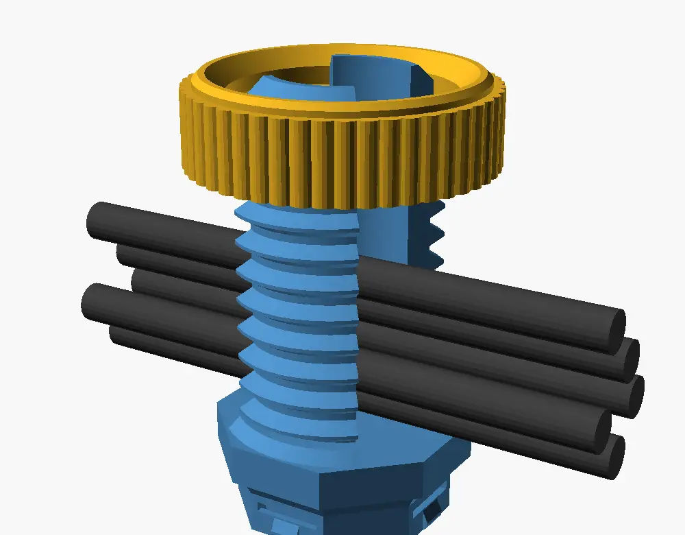Cable Tie with Threads/Screw for multiboard — modelo 3D